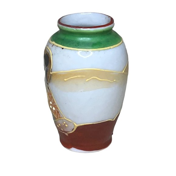 Vintage Miniature Ceramic Vase with Japanese Figure Made in Occupied Japan - Picture 2 of 6